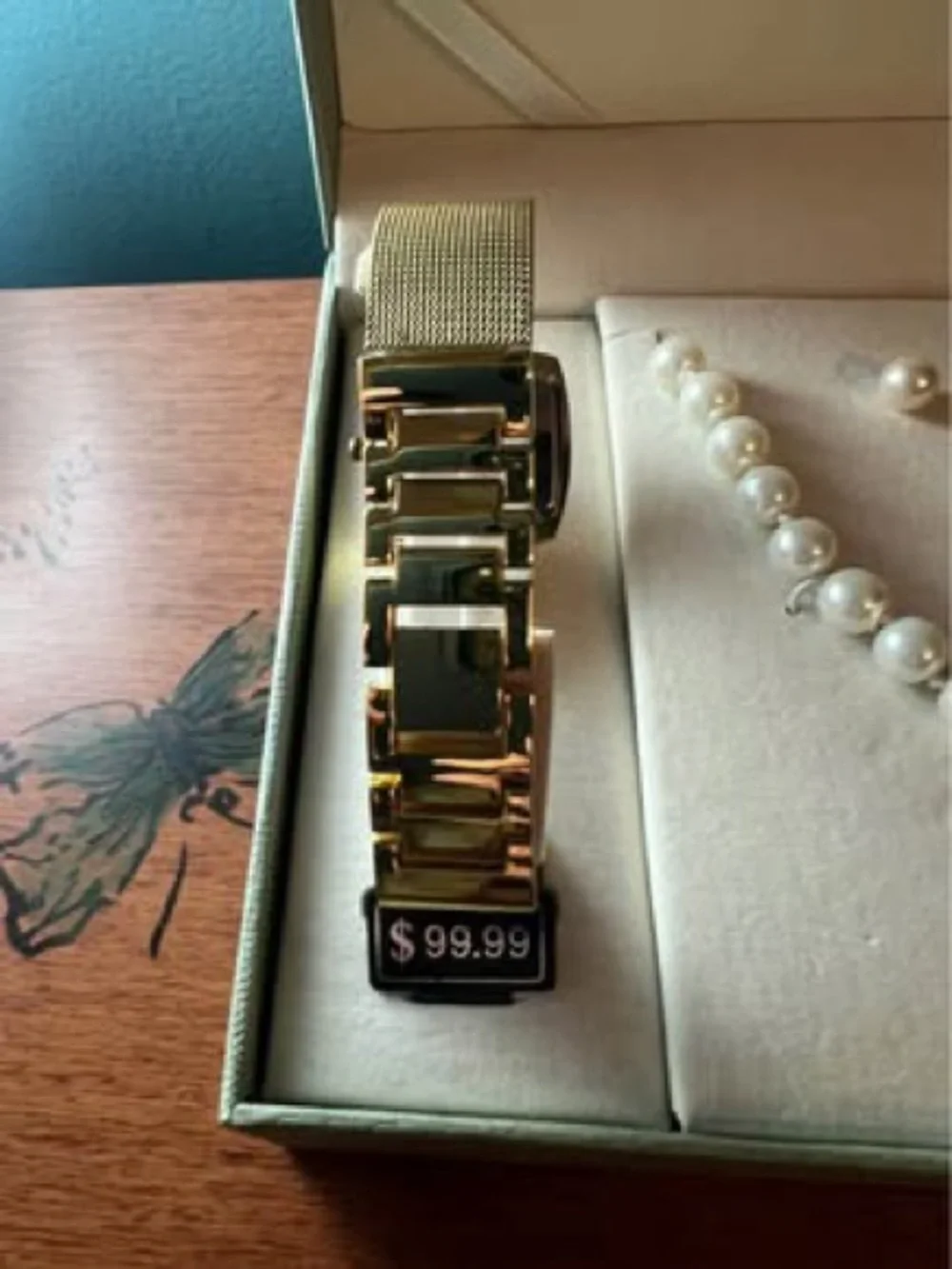 Cote d'Azur Gold Tone Quartz Watch